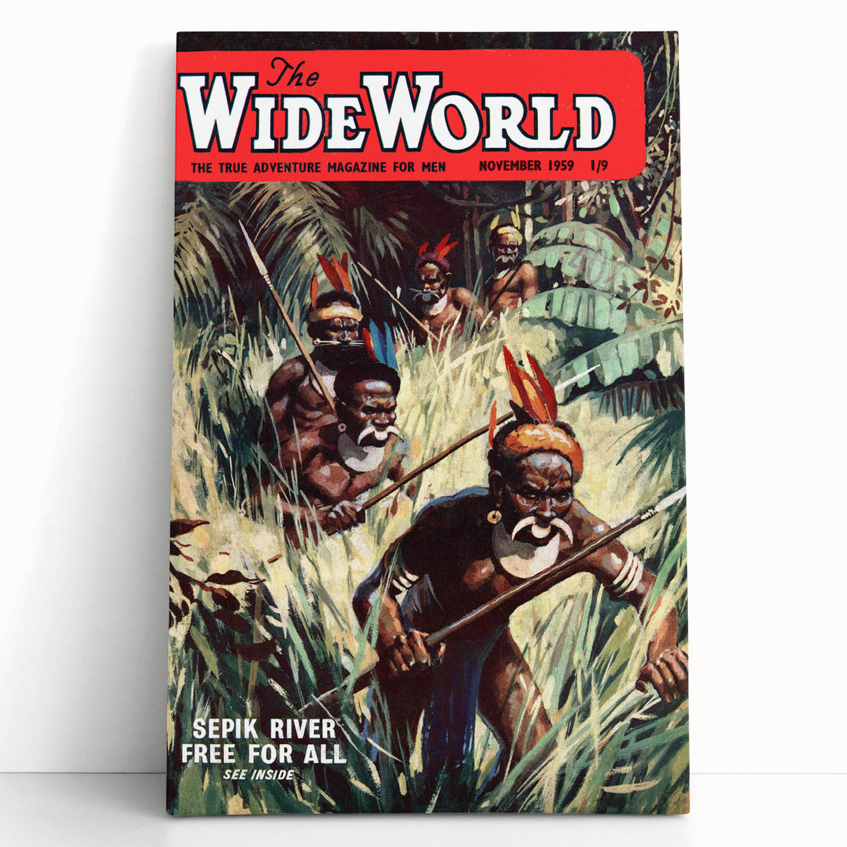 Sepik River Free for All - Vintage Magazine Cover Wall Art