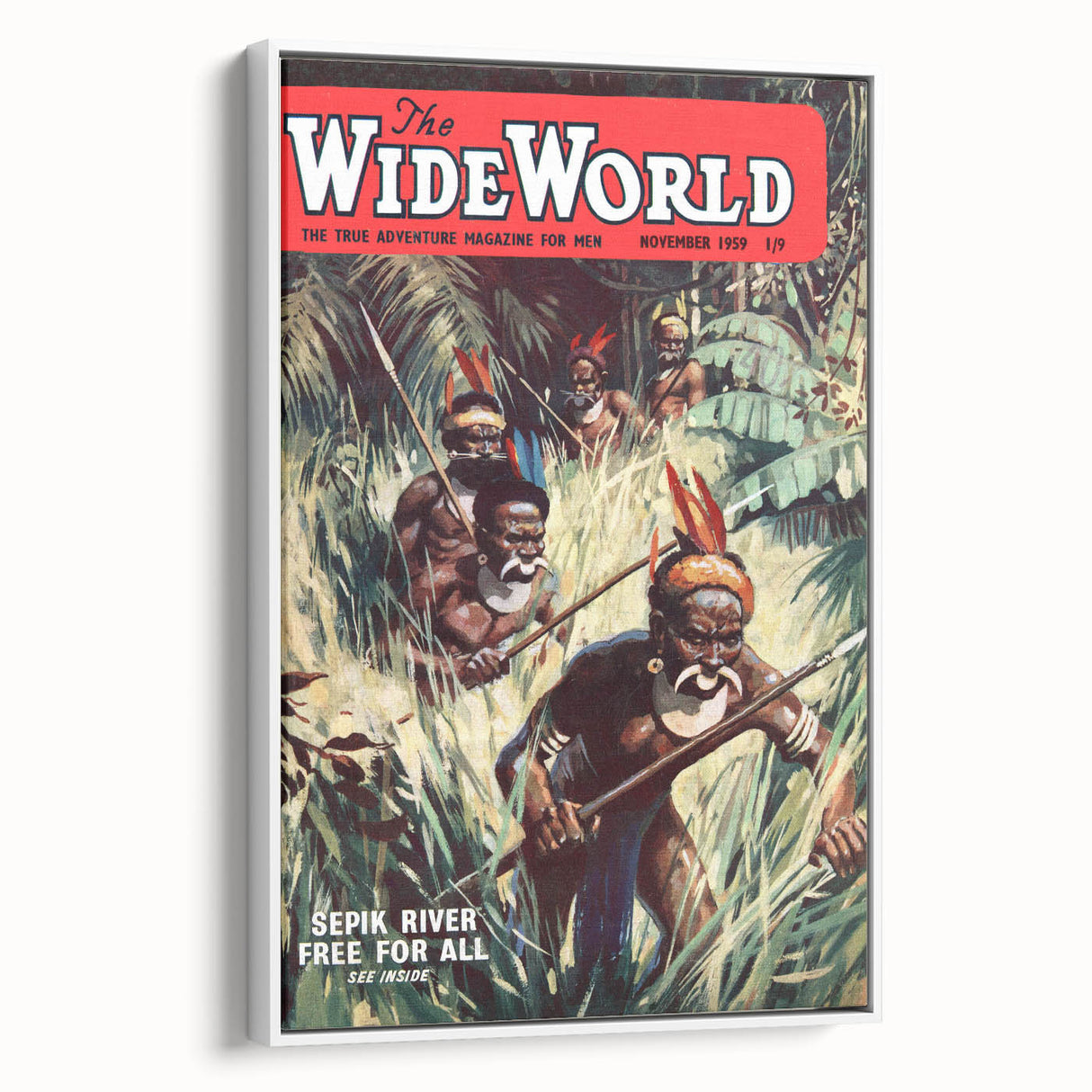 Sepik River Free for All - Vintage Magazine Cover Wall Art