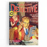 The Scarlet Heritage - Vintage Detective Magazine Cover Art