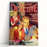 The Scarlet Heritage - Vintage Detective Magazine Cover Art