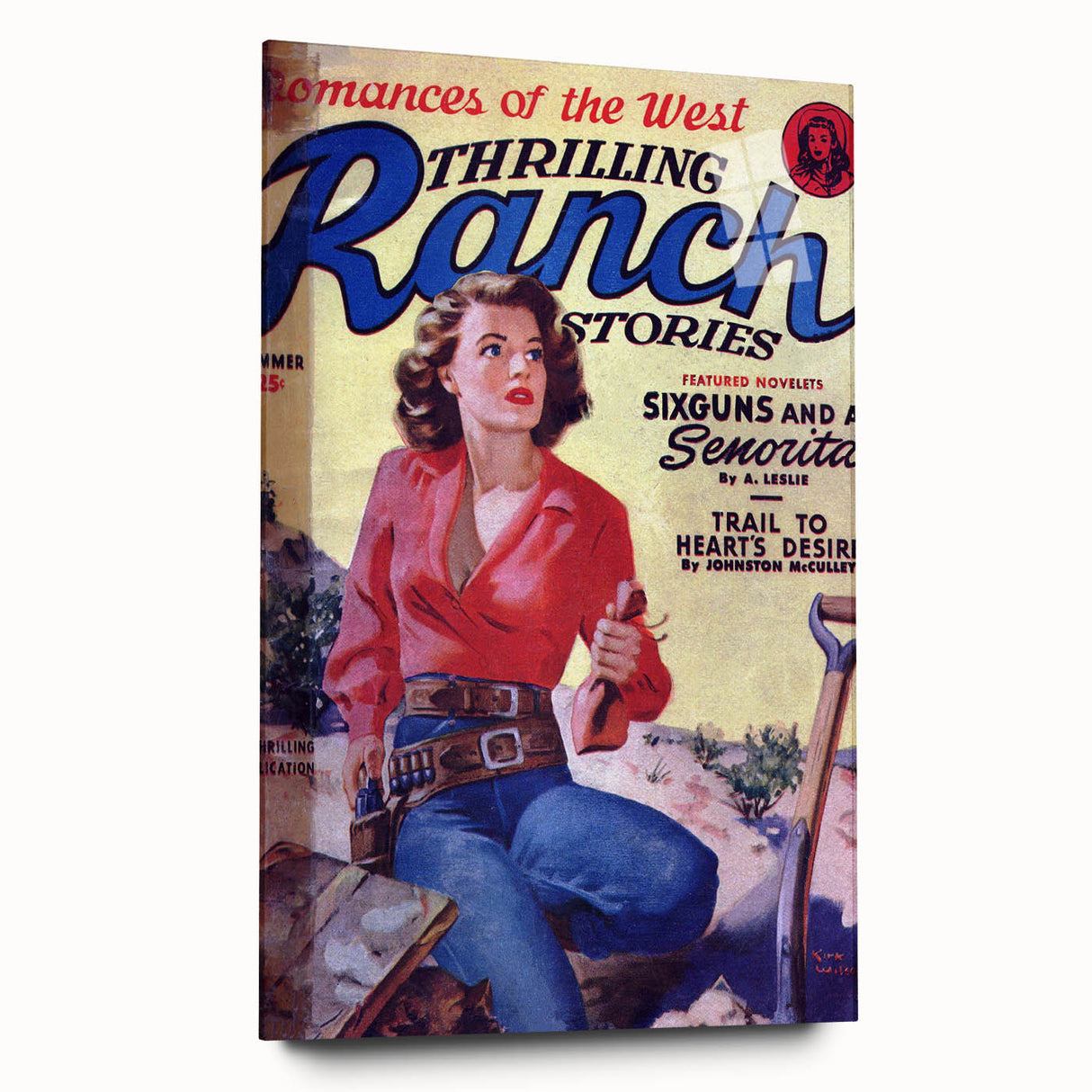 Sixguns and a Señorita - Vintage Western Magazine Cover Art