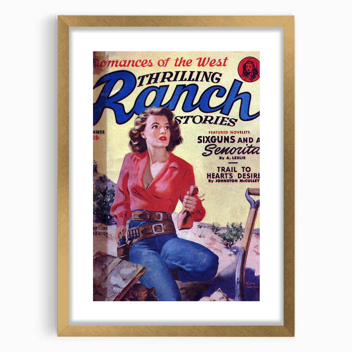 Sixguns and a Señorita - Vintage Western Magazine Cover Art