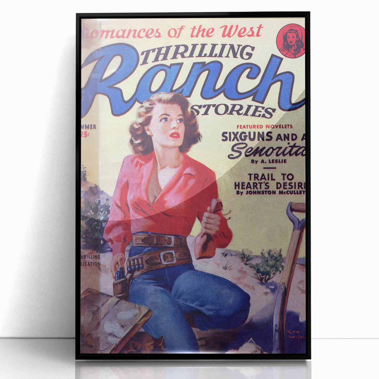 Sixguns and a Señorita - Vintage Western Magazine Cover Art