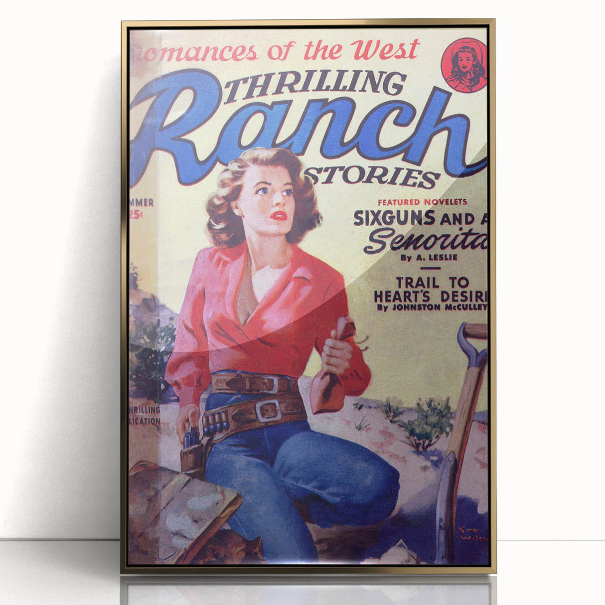 Sixguns and a Señorita - Vintage Western Magazine Cover Art