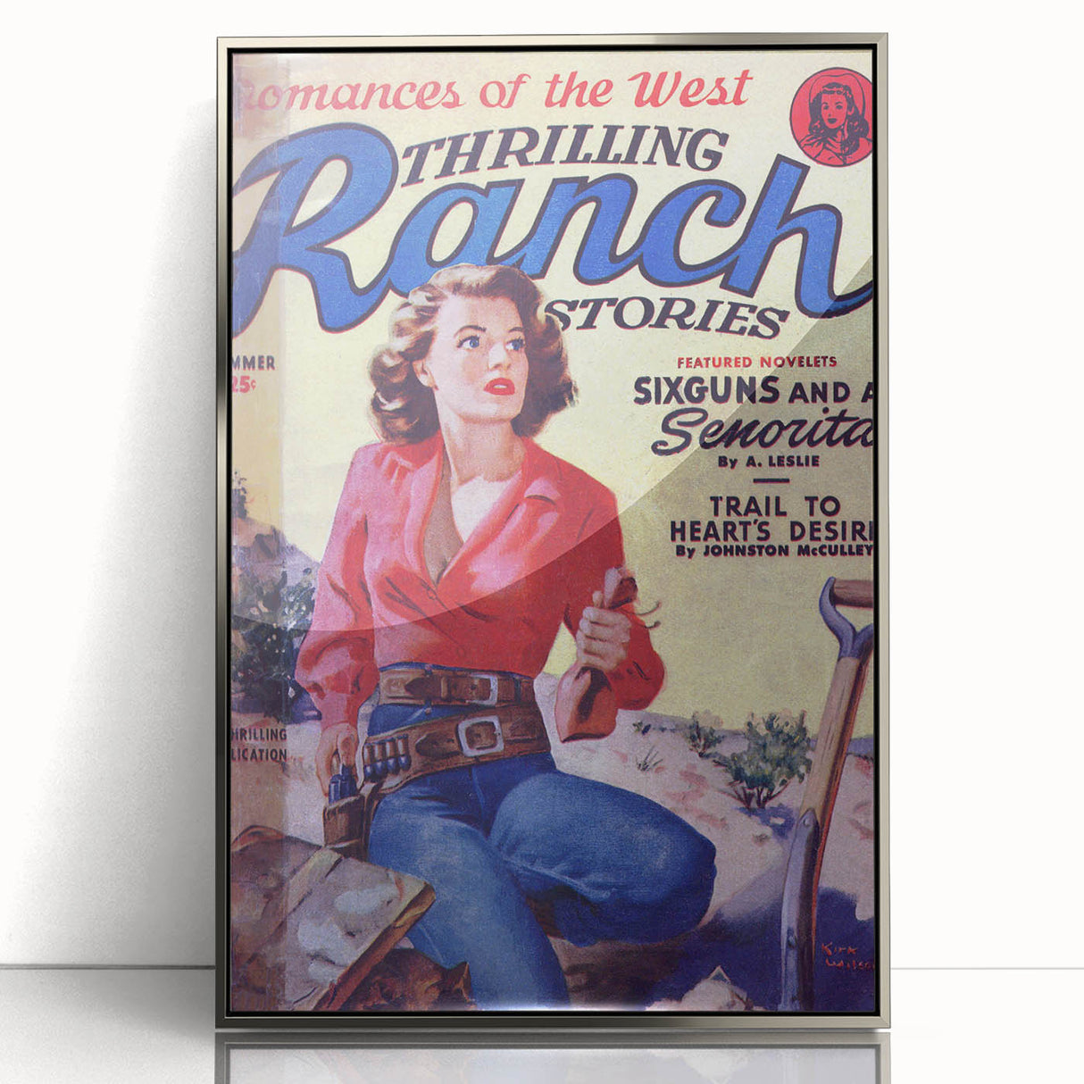 Sixguns and a Señorita - Vintage Western Magazine Cover Art