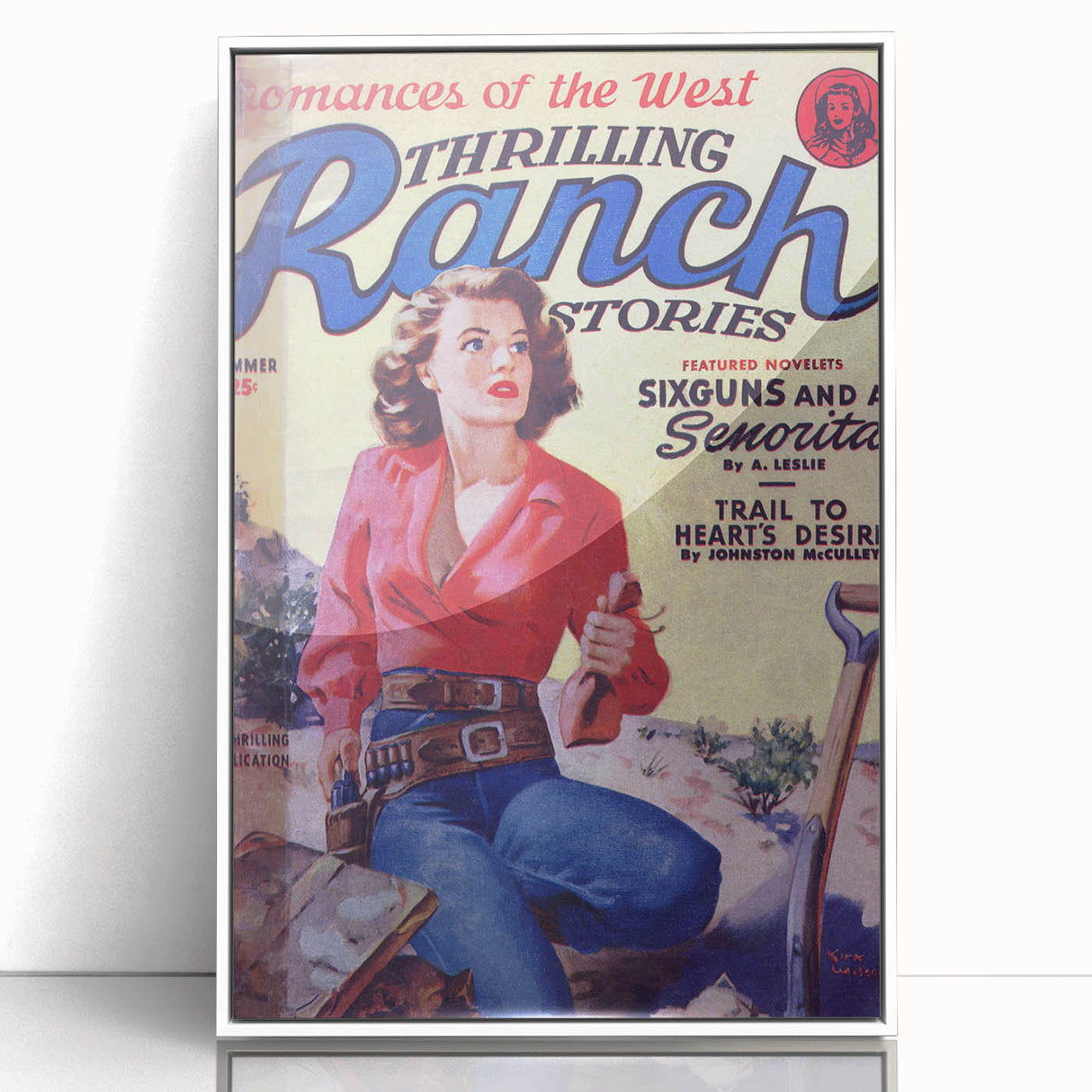 Sixguns and a Señorita - Vintage Western Magazine Cover Art