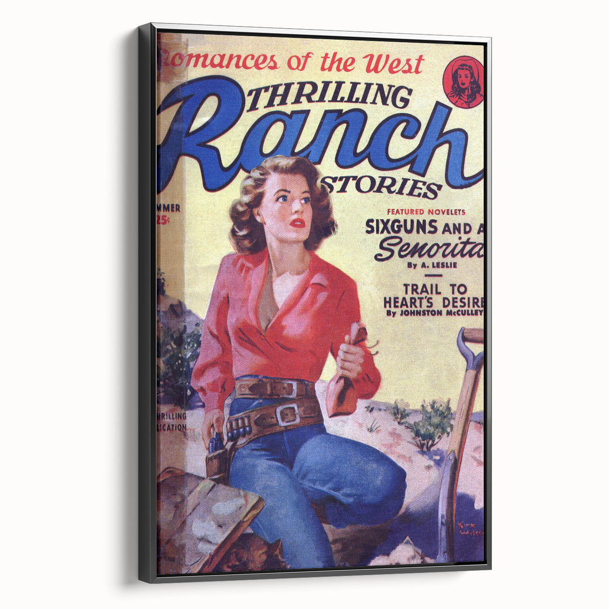 Sixguns and a Señorita - Vintage Western Magazine Cover Art
