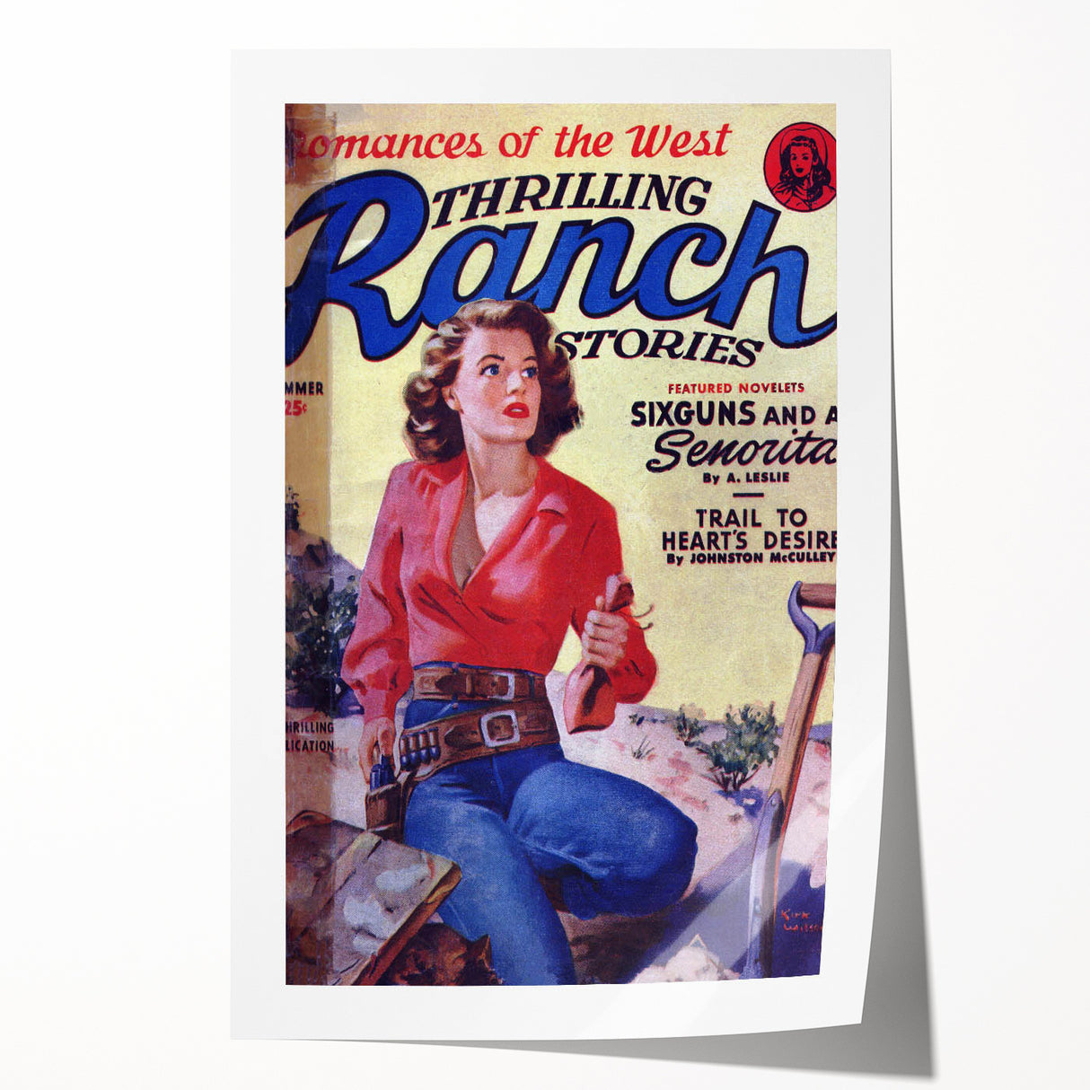 Sixguns and a Señorita - Vintage Western Magazine Cover Art