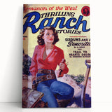 Sixguns and a Señorita - Vintage Western Magazine Cover Art