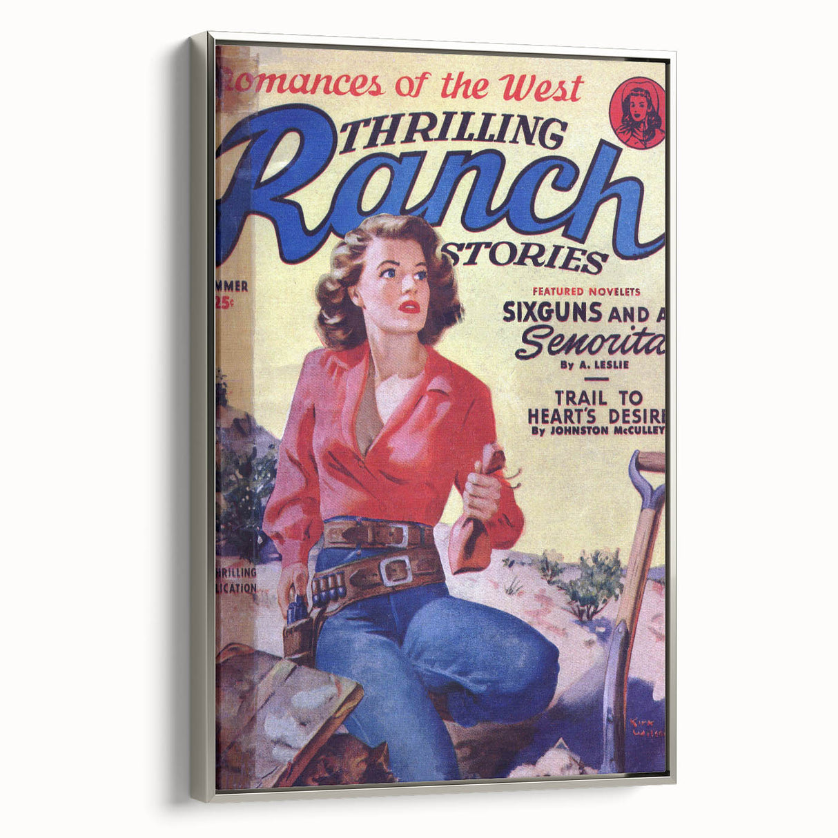Sixguns and a Señorita - Vintage Western Magazine Cover Art