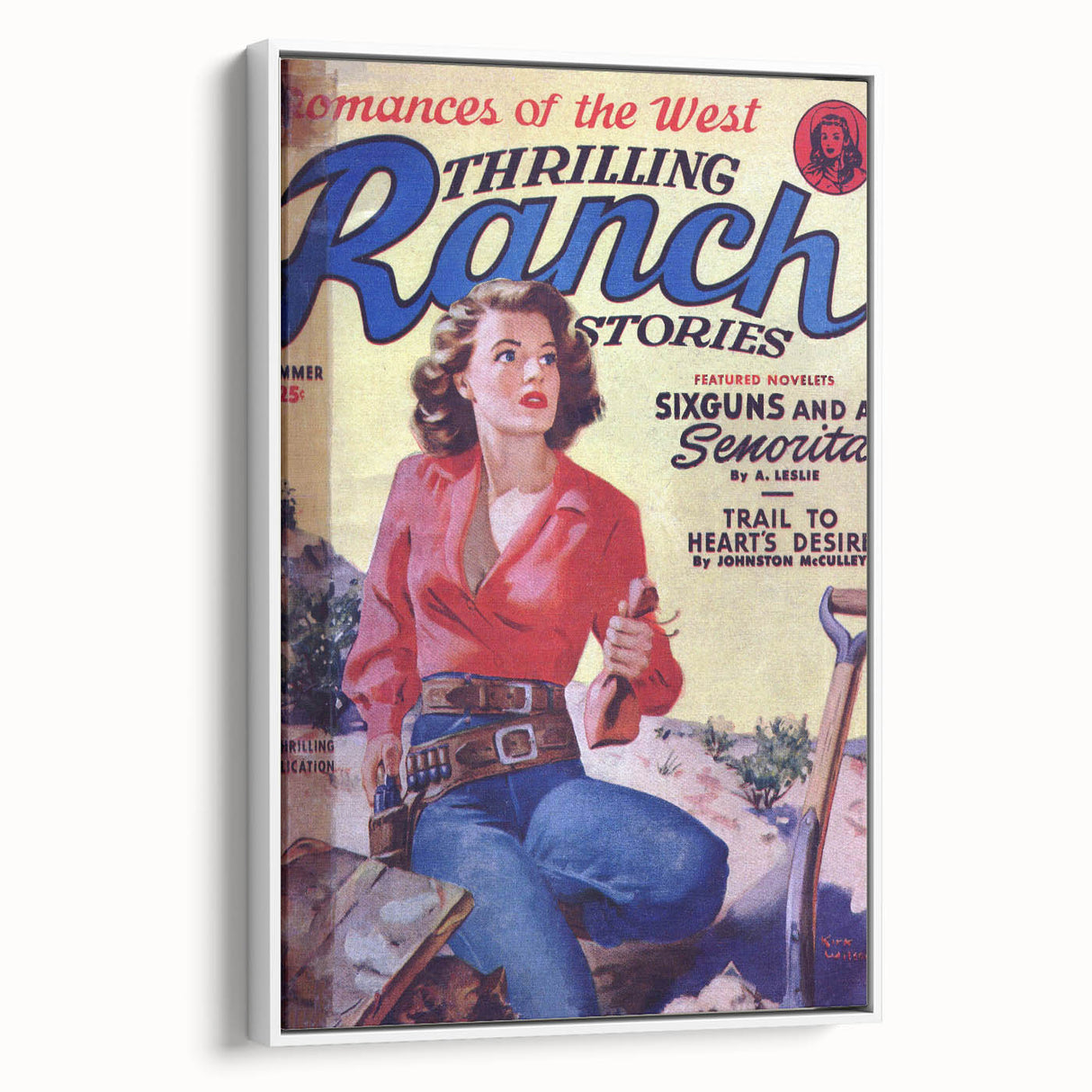 Sixguns and a Señorita - Vintage Western Magazine Cover Art