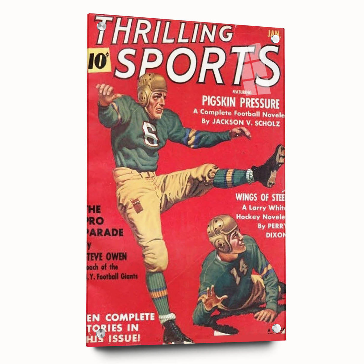 Pigskin Pressure - Vintage Sports Magazine Cover Wall Art