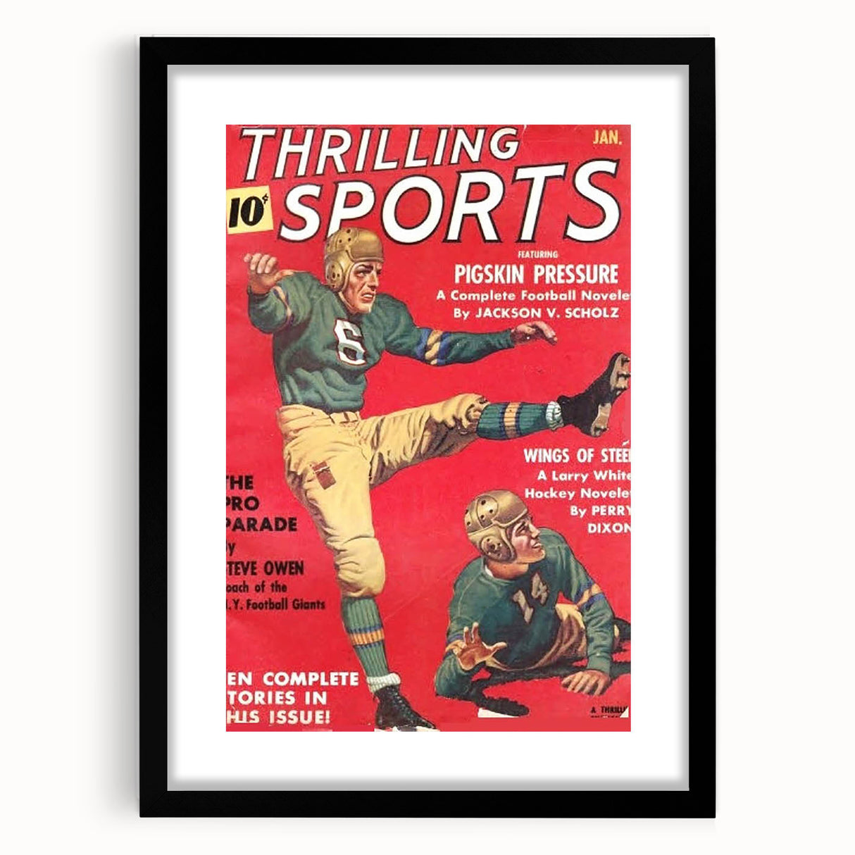 Pigskin Pressure - Vintage Sports Magazine Cover Wall Art