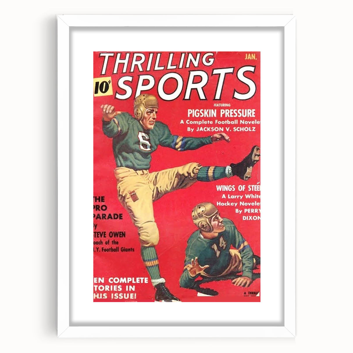 Pigskin Pressure - Vintage Sports Magazine Cover Wall Art