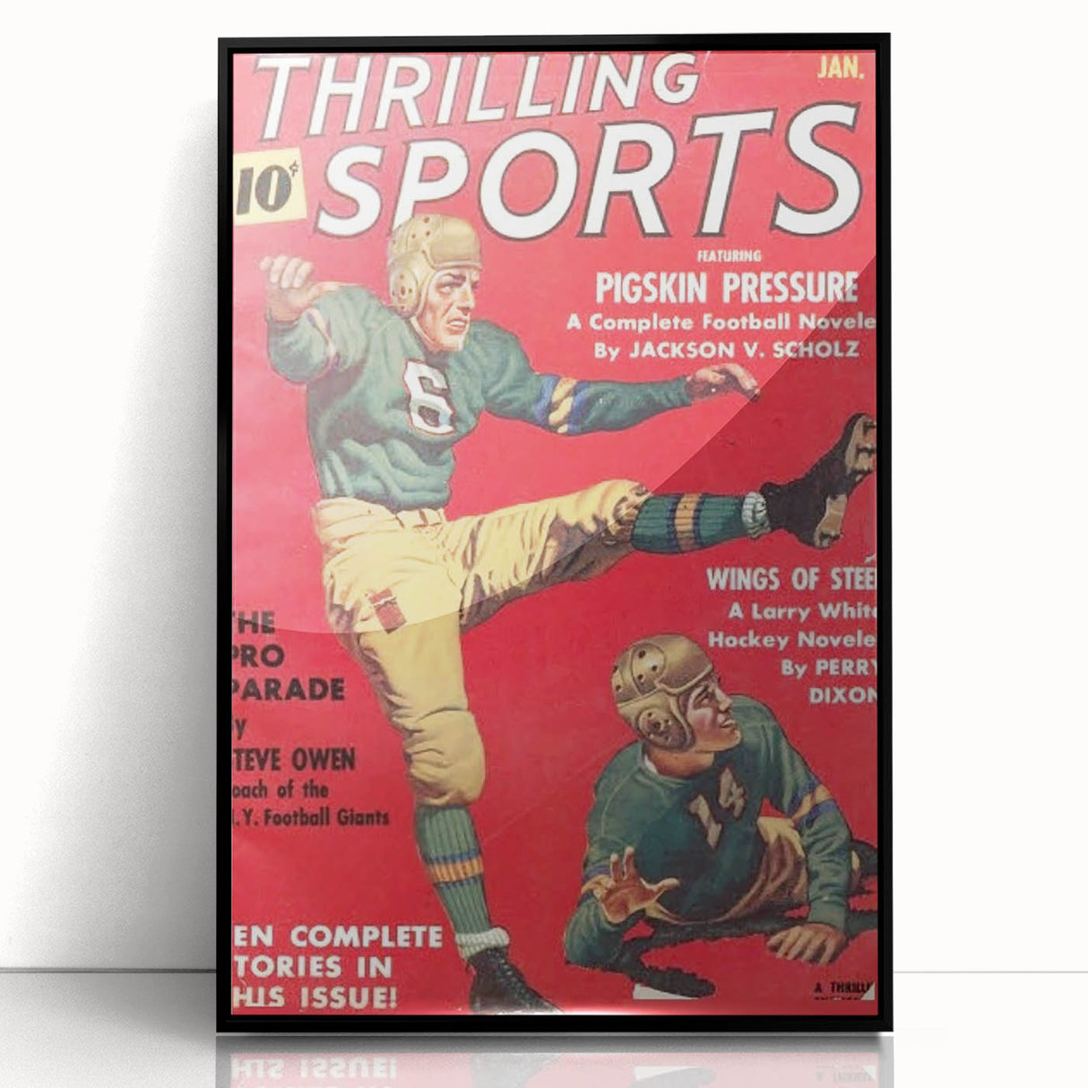 Pigskin Pressure - Vintage Sports Magazine Cover Wall Art