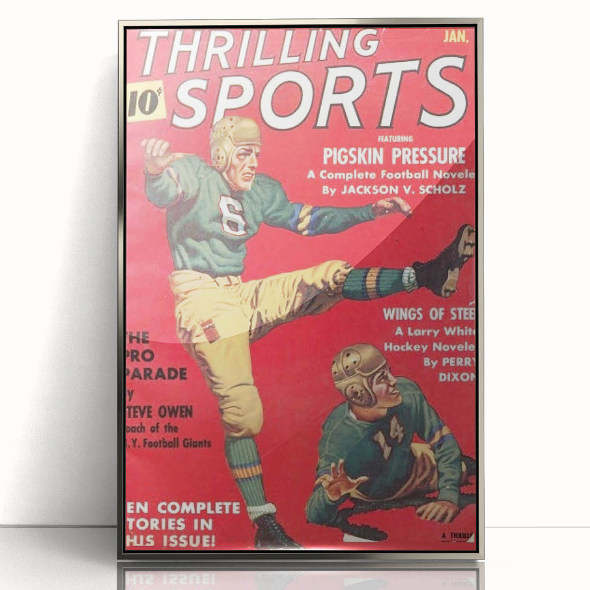 Pigskin Pressure - Vintage Sports Magazine Cover Wall Art