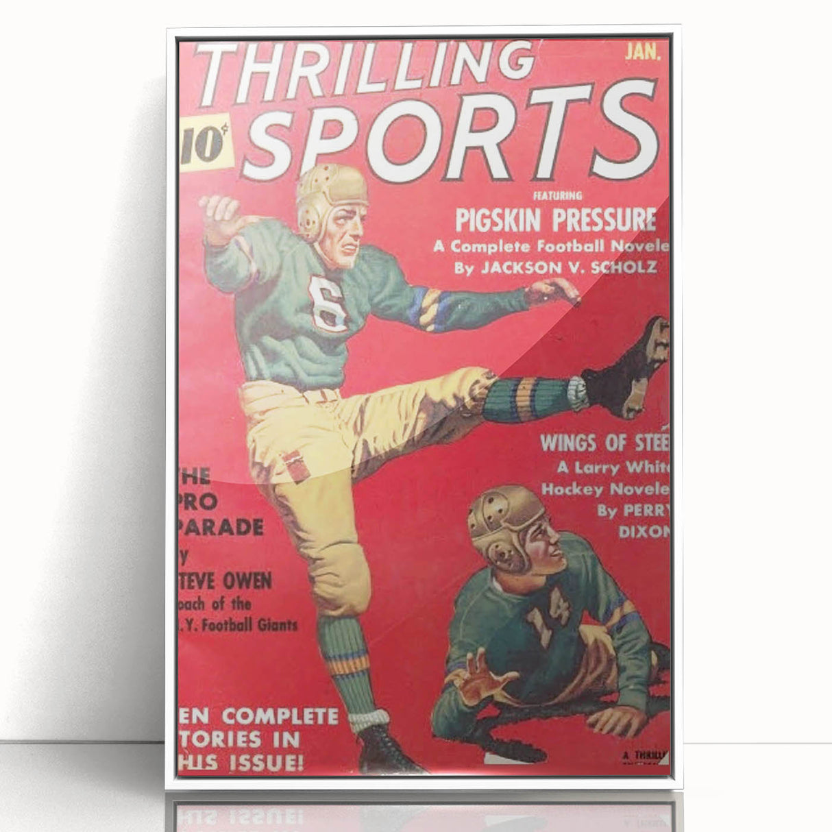 Pigskin Pressure - Vintage Sports Magazine Cover Wall Art