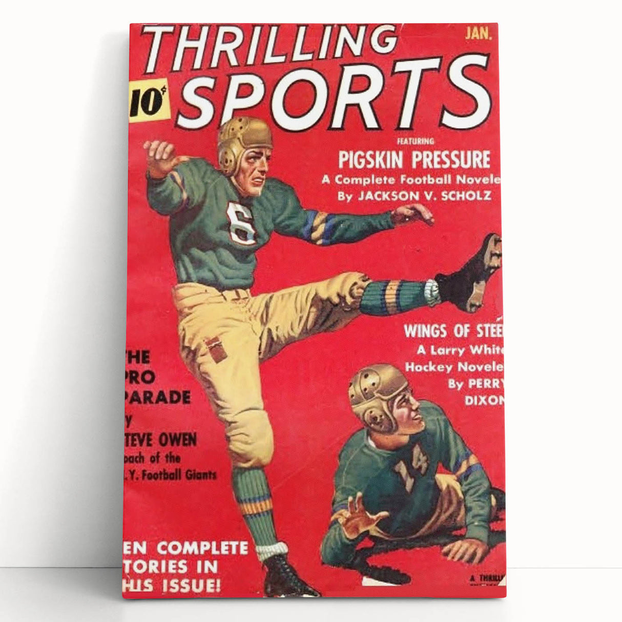 Pigskin Pressure - Vintage Sports Magazine Cover Wall Art