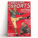 Pigskin Pressure - Vintage Sports Magazine Cover Wall Art