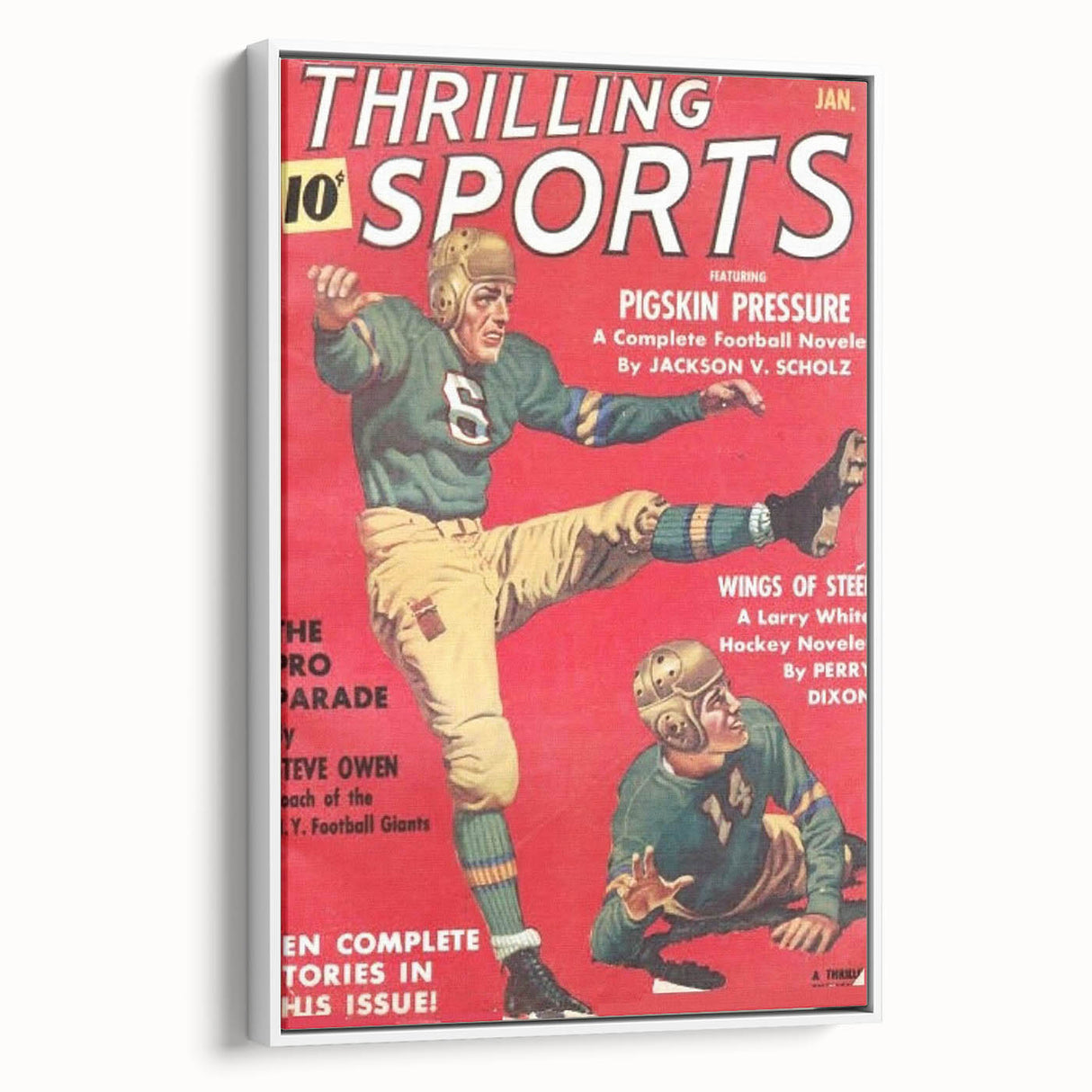 Pigskin Pressure - Vintage Sports Magazine Cover Wall Art