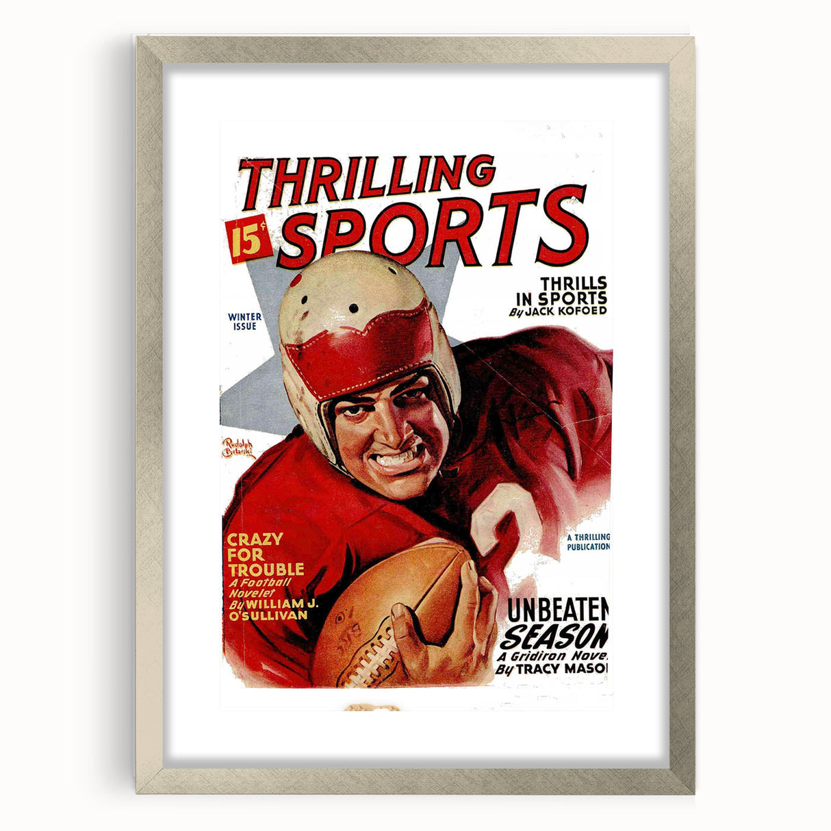 Crazy for Trouble - Vintage Sports Magazine Cover Wall Art