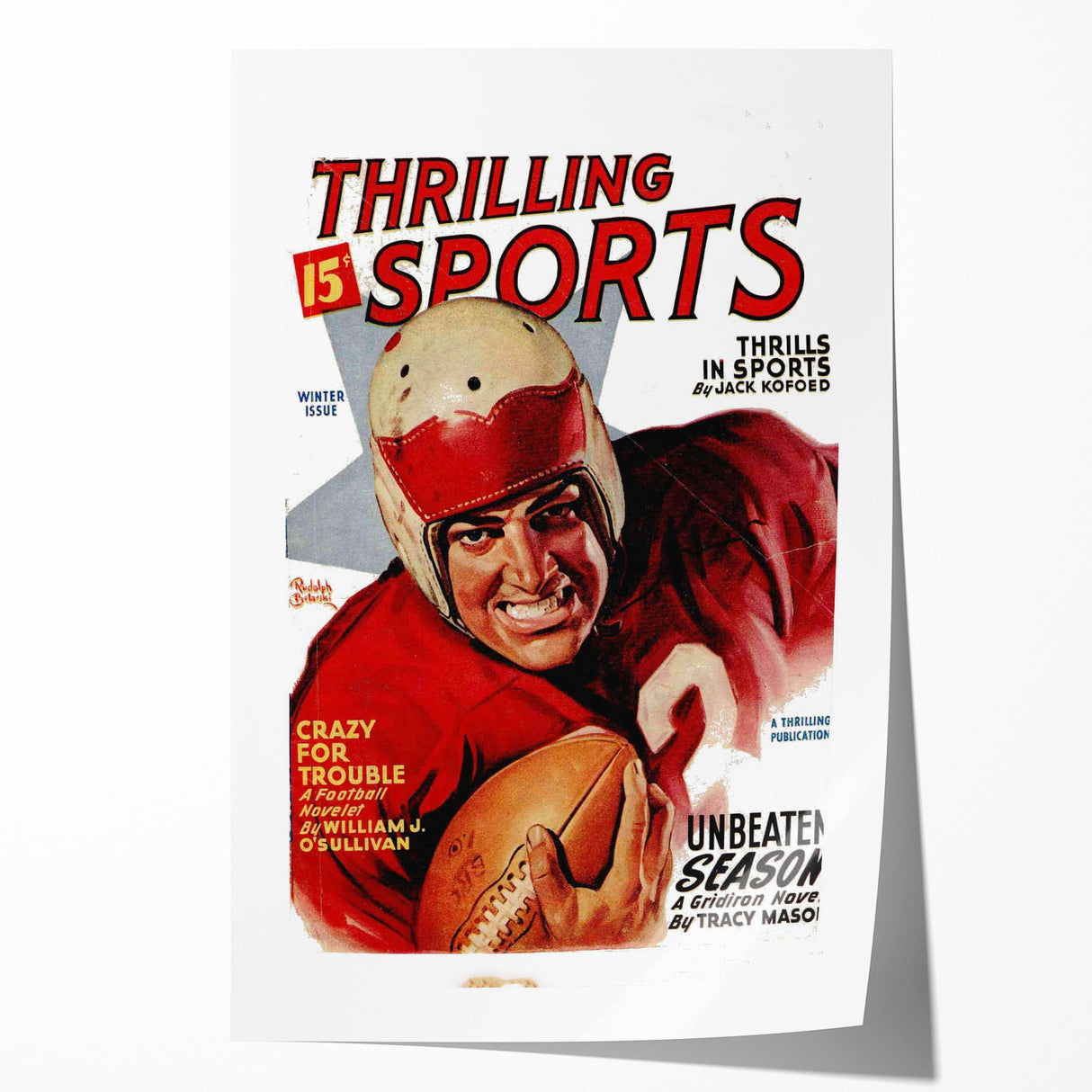 Crazy for Trouble - Vintage Sports Magazine Cover Wall Art