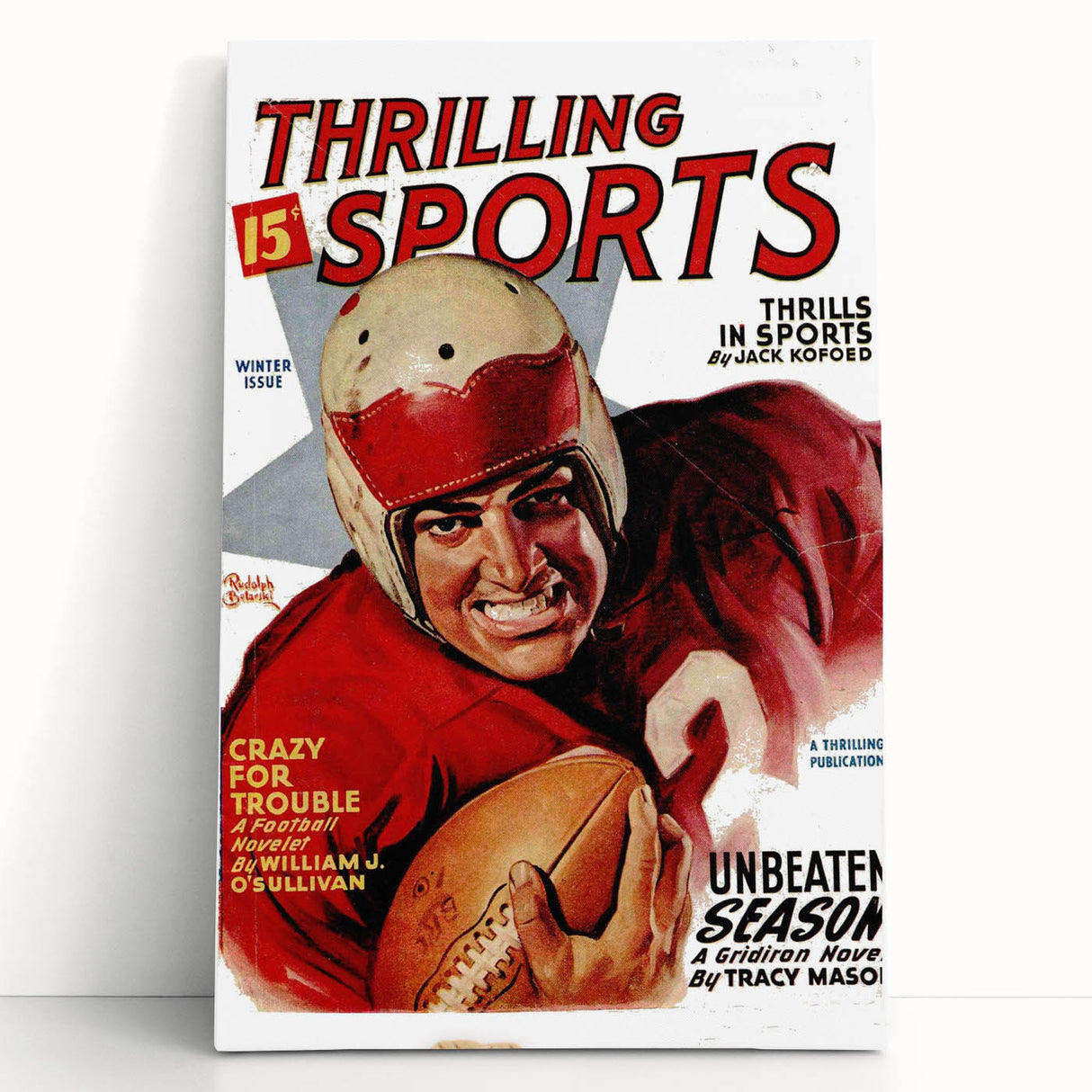 Crazy for Trouble - Vintage Sports Magazine Cover Wall Art