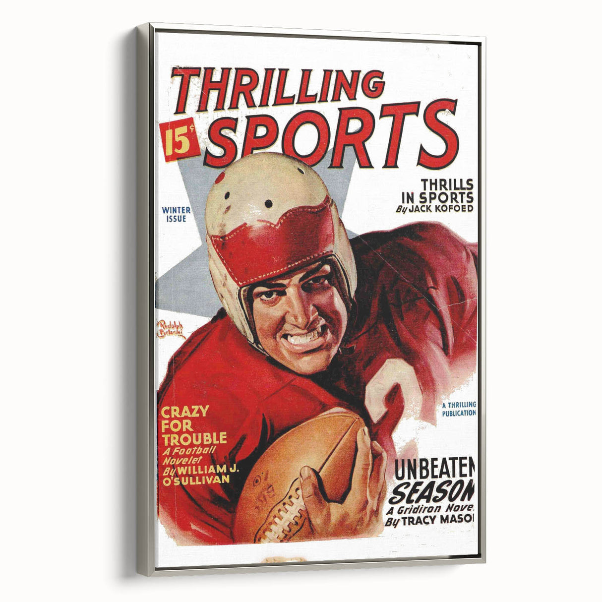 Crazy for Trouble - Vintage Sports Magazine Cover Wall Art