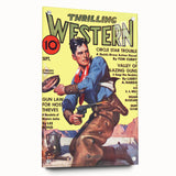 Circle Star Trouble - Vintage Western Magazine Cover Art