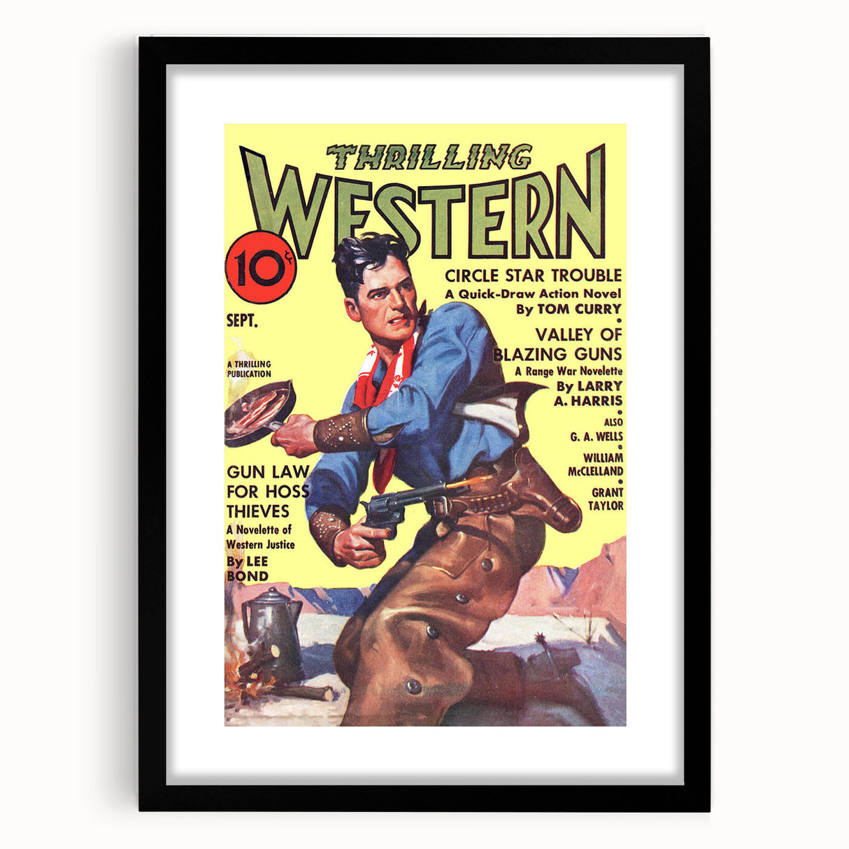 Circle Star Trouble - Vintage Western Magazine Cover Art