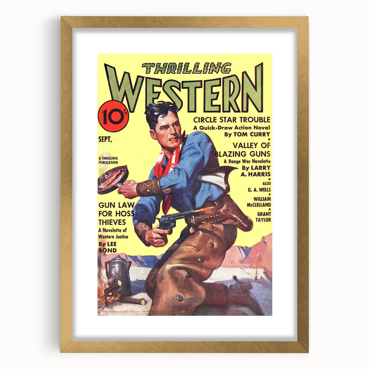 Circle Star Trouble - Vintage Western Magazine Cover Art