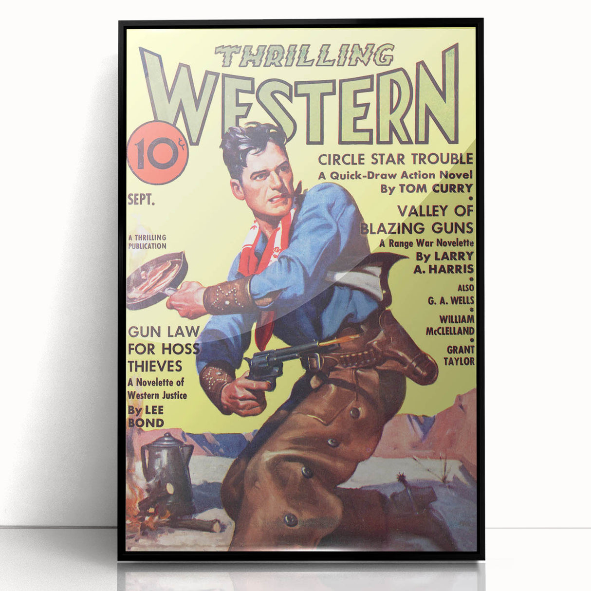 Circle Star Trouble - Vintage Western Magazine Cover Art