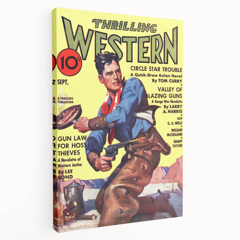 Circle Star Trouble - Vintage Western Magazine Cover Art
