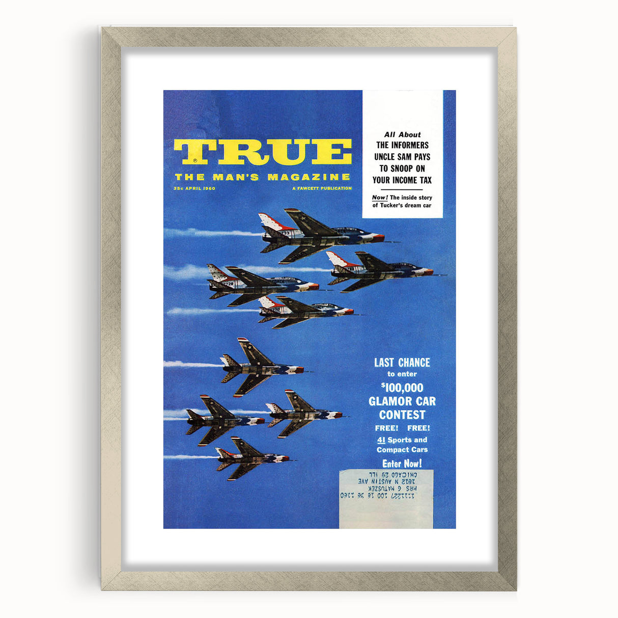True Magazine - Vintage Aviation Magazine Cover Wall Art