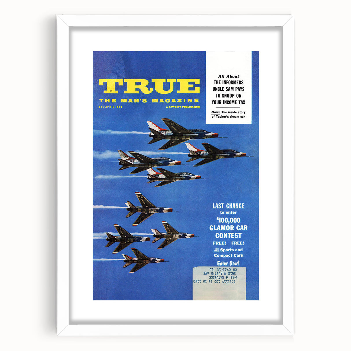 True Magazine - Vintage Aviation Magazine Cover Wall Art
