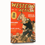 Vintage Magazine Cover Art – Western Action Classic Print
