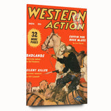 Vintage Magazine Cover Art – Western Action Classic Print
