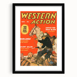Vintage Magazine Cover Art – Western Action Classic Print