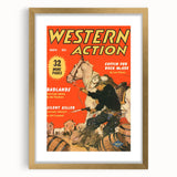 Vintage Magazine Cover Art – Western Action Classic Print