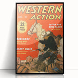 Vintage Magazine Cover Art – Western Action Classic Print