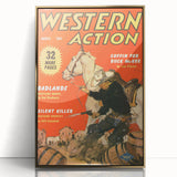 Vintage Magazine Cover Art – Western Action Classic Print