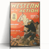 Vintage Magazine Cover Art – Western Action Classic Print