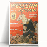 Vintage Magazine Cover Art – Western Action Classic Print