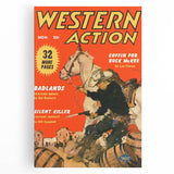 Vintage Magazine Cover Art – Western Action Classic Print