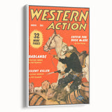 Vintage Magazine Cover Art – Western Action Classic Print