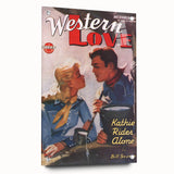 Vintage Magazine Cover Art – Western Love Classic Romance Print