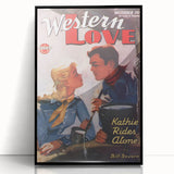 Vintage Magazine Cover Art – Western Love Classic Romance Print
