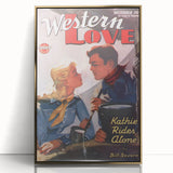 Vintage Magazine Cover Art – Western Love Classic Romance Print