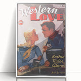 Vintage Magazine Cover Art – Western Love Classic Romance Print
