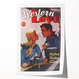 Vintage Magazine Cover Art – Western Love Classic Romance Print